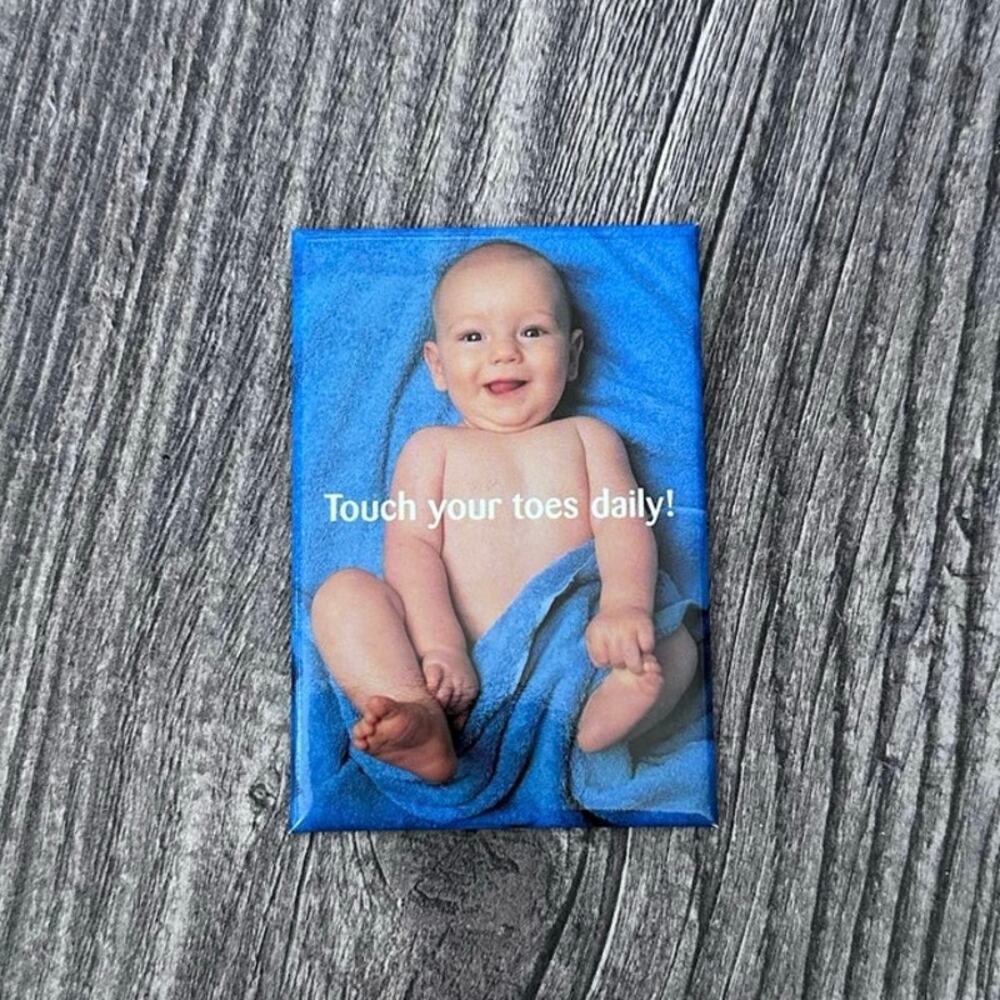 vintage funny y2k touch your toes daily magnet